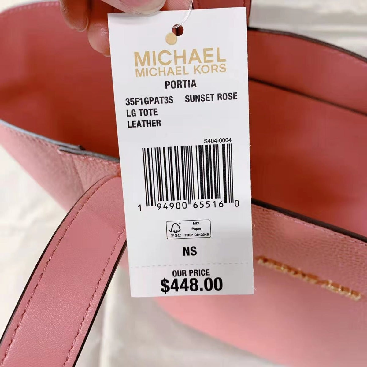 Michael Kors 35F1GPAT3S Portia Small Bucket Bag Sunset Rose Michael Kors 35F1GPAT3S Portia Small Bucket Bag Sunset Rose